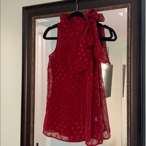 Banana republic red blouse size 0